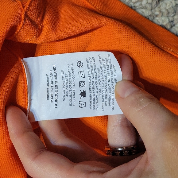Men's Nike Golf slim fit polo orange NEW - Picture 5 of 6